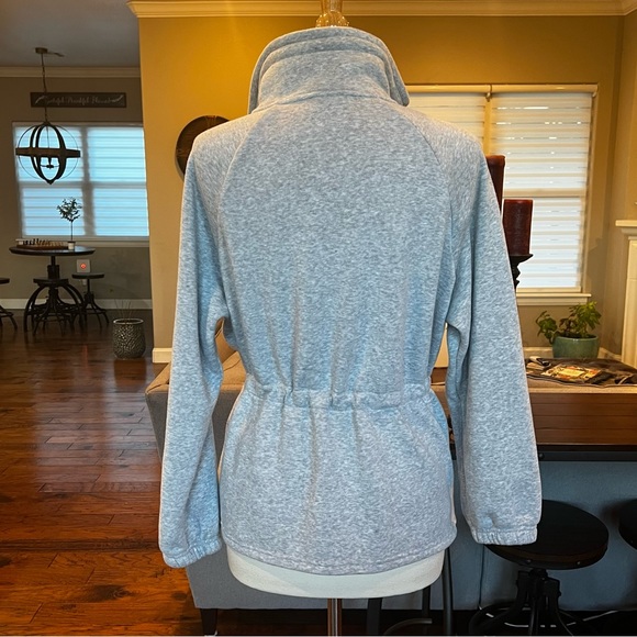 PacSun Winter Cinch Me Jacket XS Gray Soft Fleece Lined Full Zip Sweatshirt - Picture 7 of 15